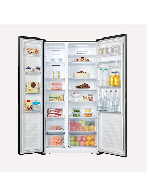 Fridgemaster MS91520DEB 90cm Wide Side by Side, American Fridge Freezer - Black - Image 3